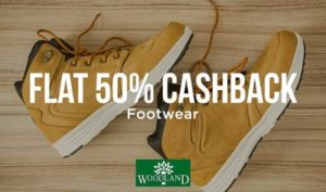 Paytm woodland 50 off outlet