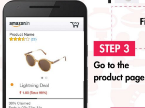 amazon app treasure hunt 10 AM 10th March go to product oage