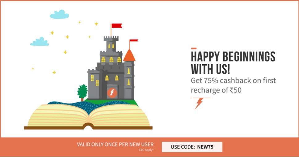 freecharge new user offer 75