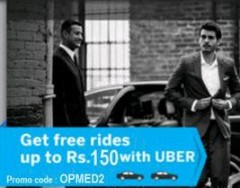 Uber- Get Taxi Ride worth Rs 150 at Absolutely Free (New Users Only)