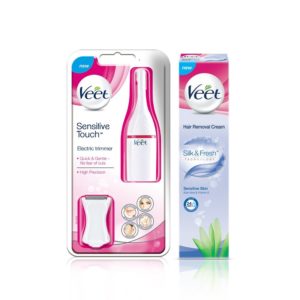Amazon - Buy Veet Sensitive Touch Electric Trimmer, and Veet Hair Removal  Cream Sensitive Skin 100g at Rs 850 (AP Balance)