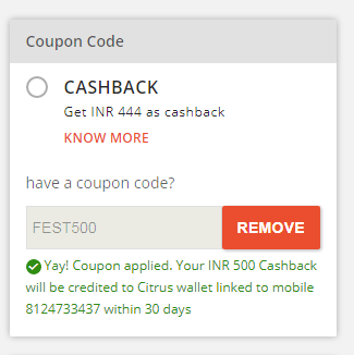 ixigo new user code