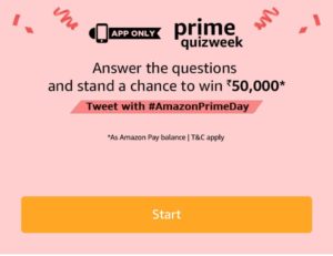 (Answers Added) Amazon Prime Quiz Week – Answer &amp; Win Rs &hellip;