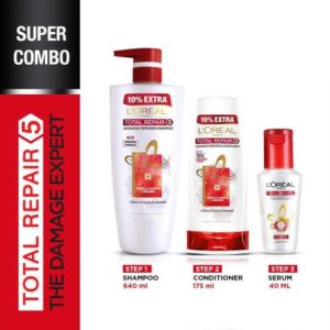 Flipkart - Buy L'Oreal Paris Total Repair 5 Combo - Shampoo, Conditioner and Serum (3 Items in the set) for Rs 444 Flipkart - Buy L'Oreal Paris Total Repair 5 Combo - Shampoo, Conditioner and Serum (3 Items in the set) for Rs 444