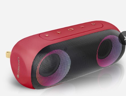 Zeb-Music Bomb X Wireless 20W Speaker with 4000 mAh Battery (Red)