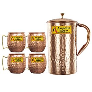 Angelic Copper Handmade Jug with Cup Set Rs 1265 amazon dealnloot
