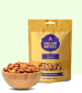 Himalayan Natives 100 Natural Almonds Raw Almonds Rs 140 amazon dealnloot