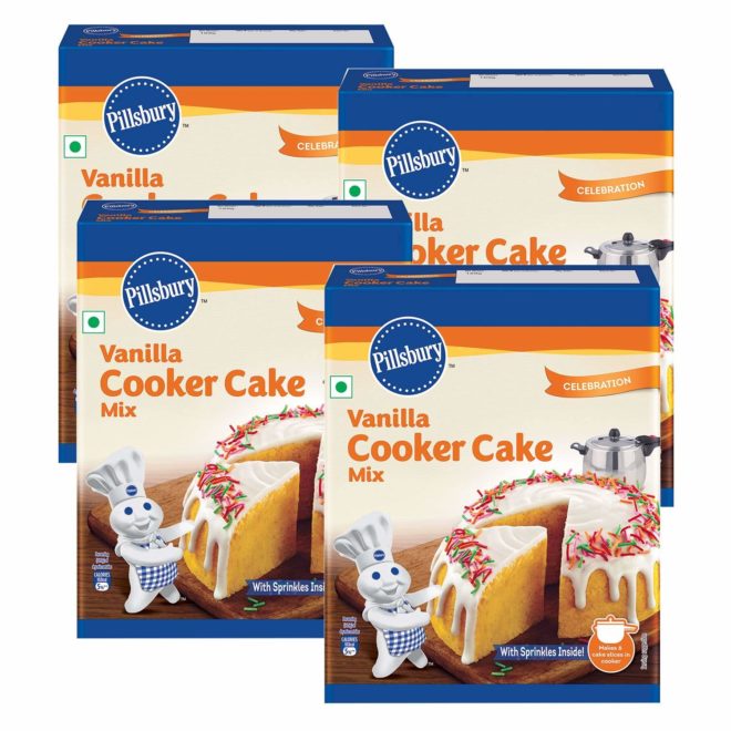 Amazon Buy Pillsbury Cooker Cake Mix, Vanilla, 636 g, Pack of 4 at Rs 160