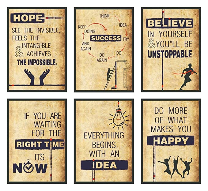 Amazon Buy Vantagekart Hope, Success, Believe, Time, Idea, Happy Inspirational Motivational