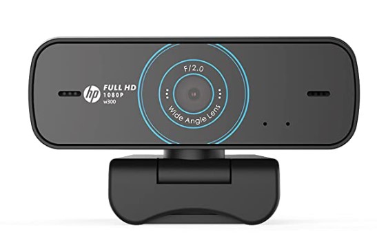 HP w300 1080P 30 FPS FHD Webcam with Built-in Dual Digital Mic