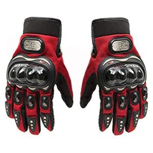 Probiker Full Finger Gloves for Bikers Red Rs 50 amazon dealnloot