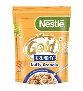 NESTLE GOLD Crunchy Nutty Granola Breakfast Cereal Rs 219 amazon dealnloot