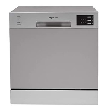 AmazonBasics 8 Place Setting Dishwasher (2021, Silver)