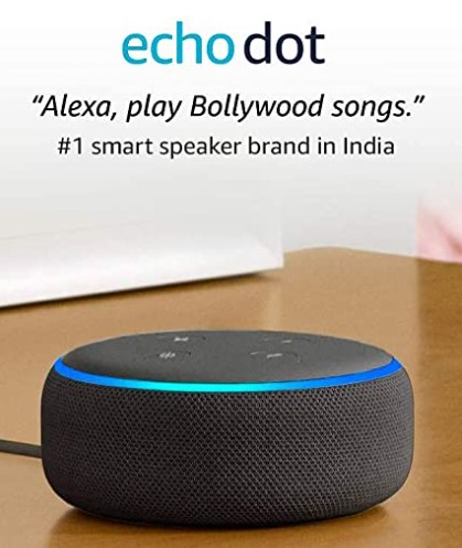  Buy Echo Dot (3rd Gen) – New and improved smart speaker with Alexa  (Black) at Rs.1949