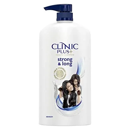 Clinic Plus Strong & Long Protein Shampoo 1 l, With Milk Proteins & Multivitamins for Strong, Healthy and Long Hair   Hair Growth Shampoo for Women