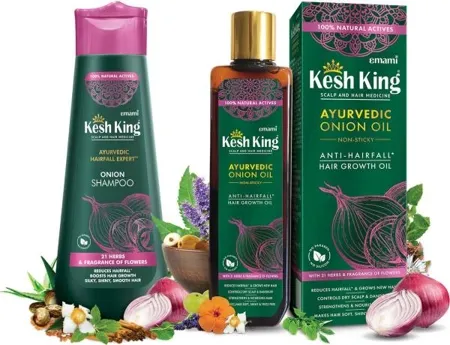 Kesh King Onion Oil 200ml Onion Shampoo 300ml 2 Items in the set 