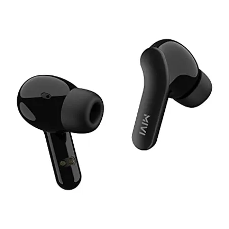 Mivi Duopods A25 Bluetooth Truly Wireless in Ear Earbuds with Mic with 40Hours Battery, 13Mm Bass Drivers & Made in India. with Immersive Sound Quality, Voice Assistant, Touch Control (Black)