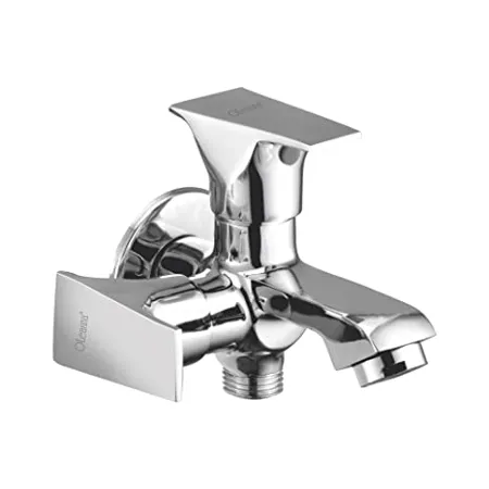 Oleanna Ogl2In1Bc Global Brass Two Way Bib Cock Tap Two Way Faucet Silver Chrome Finish 