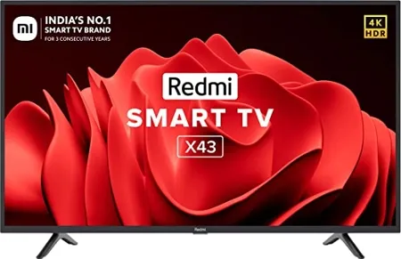 Redmi 108 cm 43 inches 4K Ultra HD Android Smart LED TV X43 L43R7 7AIN Black 