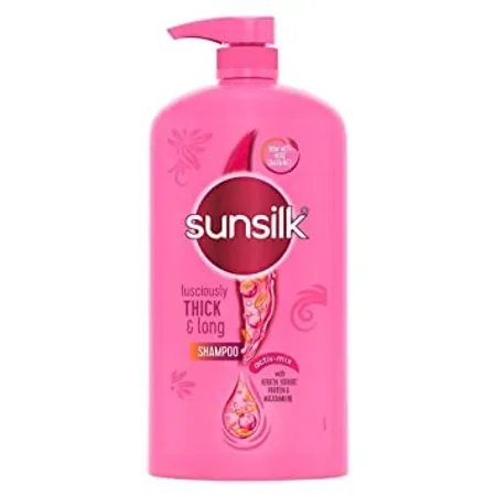 Sunsilk Lusciously Thick & Long Shampoo 1 L, With Keratin, Yoghut Protein and Macadamia Oil   Thickening Shampoo for Fuller Hair