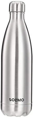 Amazon Brand Solimo Stainless Steel Insulated 24 Hours Hot or Cold Bottle Flask 1000 ml Silver