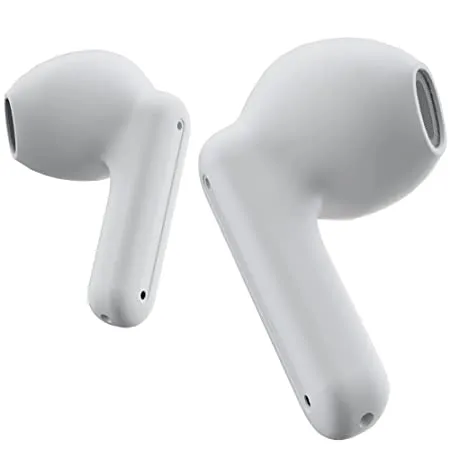 Ambrane Dots Muse Bluetooth Truly Wireless in Ear Earbuds with Mic with 23 Hours Playtime Boosted Bass Easy Touch Controls V5 1 Voice Assistance IPX4 White 