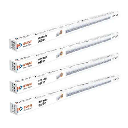 Bajaj 20 Watt LED Batten with Glare Free Lighting Pack of 4 White 