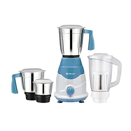 Bajaj Rex DLX 750 W 4 Jars Mixer Grinder White and Blue