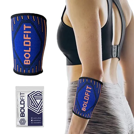 Boldfit Wrist Sleeves for Men Women Wrist Band Wrap for Gym Wrist Wrap Straps Gym Accessories for Men Women Hand Grip Wrist Support While Workout Blue Small