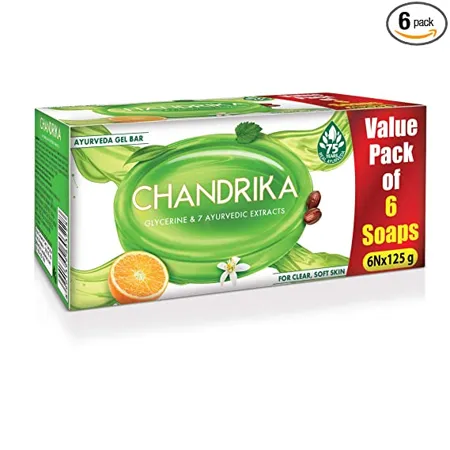 Chandrika Glycerine Ayurveda Gel Bar 125g Pack of 6 