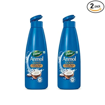 Dabur Anmol Gold Coconut Hair Oil 600ml Pack of 2 