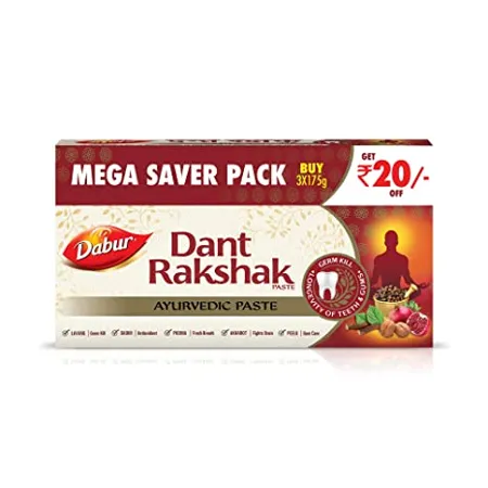 Dabur Dant Rakshak Gum Care Tooth Paste 32 Ayurvedic Herbs 175 Grams Pack Of 3 