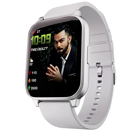 Fire Boltt Ninja 3 Smartwatch Full Touch 1 69 60 Sports Modes with IP68 Sp02 Tracking Over 100 Cloud based watch faces Silver 