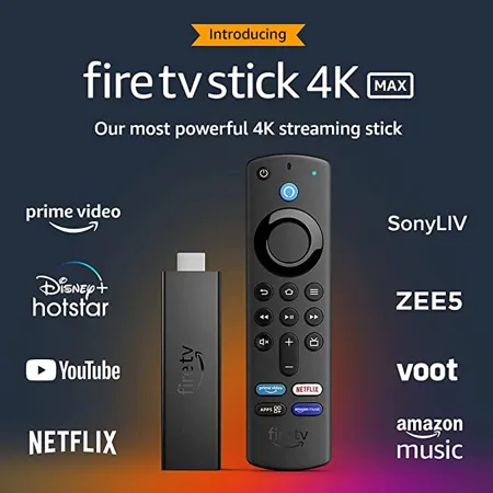 Fire TV Stick 4K Max streaming device Alexa Voice Remote includes TV controls Wi Fi 6 Compatible