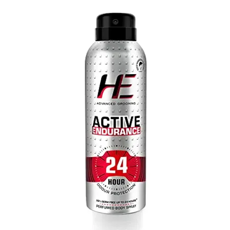HE Active Endurance Perfumed Body Spray 150ml for Today s Active Men 24 Hour Odor Protection 99 Germ Free up to 24 hours