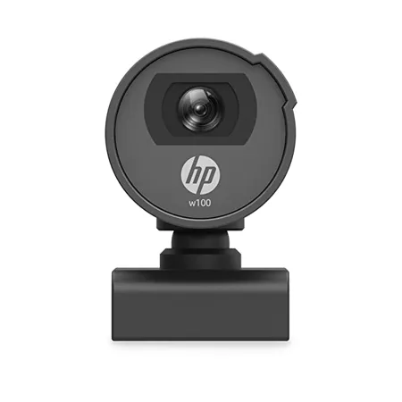 HP w100 480P 30 FPS Digital Webcam with Built in Mic Plug and Play Setup Wide Angle View for Video Calling on Skype Zoom Microsoft Teams and Other Apps Black 