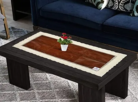 Heart Home Wooden Design PVC Table Runner for Farmhouse Dinner Holiday Parties Wedding Events D cor 18 x36 Dark Brown HS 38 HEARTH21329