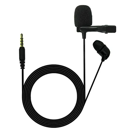 JBL Commercial CSLM20 Auxiliary Omnidirectional Lavalier Microphone Earphone For calls Video Conferences And Monitoring black small