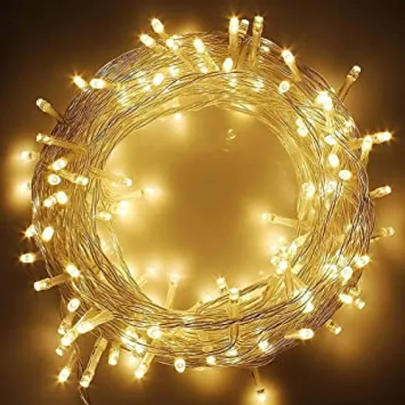 Lexton 40 Feet LED Decorative String Light Warm White Plug Sourced For Indoor Outdoor Decorations Diwali Christmas Wedding Party Lawn