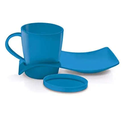 Milton Coffee and Cookies Melamine Server Set of 3 Blue