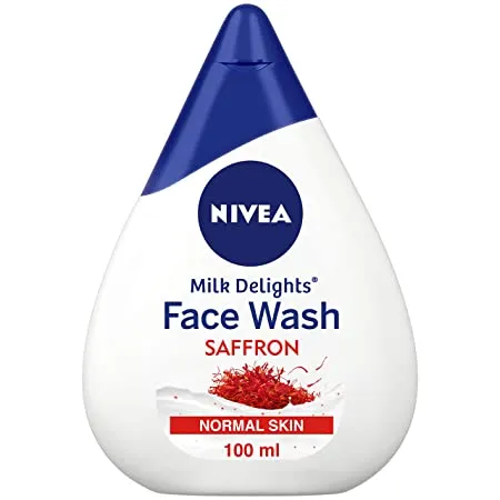 Nivea Face Wash for Normal Skin Milk Delights Saffron 100 ml