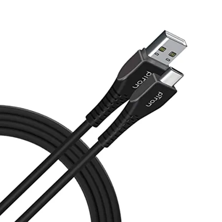 PTron Solero T241 2 4A Type C Data Charging USB Cable Made in India 480Mbps Data Sync Durable 1 Meter Long USB Cable for Type C USB Devices for Charging Adapter Black 