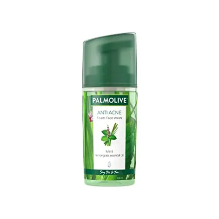 Palmolive Anti Acne Purifying Foam Facewash 100ml Made up of a 100 Natural Unique Blend of Tulsi and Lemongrass Essential Oil Extract Face Wash Suitable for All Skin Types