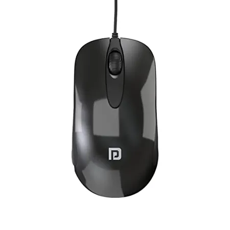 Portronics Toad 26 Wired Optical Mouse with 1500 DPI Optical Orientation Click Wheel 1 35M Cable Length Black 