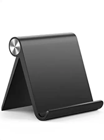 STRIFF Multi Angle Tablet Stand Holder for iPhone Android Samsung OnePlus Xiaomi Portable Foldable Stand Perfect for Bed Office Home Gift and Desktop Black 