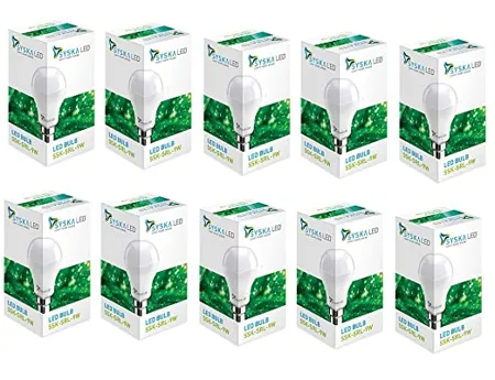 SYSKA Ssk Srl Base B22D 9 Watt Led Bulb Pack Of 10 Cool White 