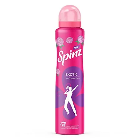 Spinz Exotic Perfumed Deo for Women with Bulgarian Rose Fragrance for Long Lasting Freshness and 24 Hours Protection 200ml