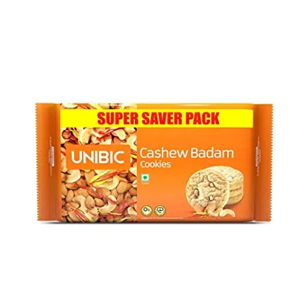 Unibic Cashew Badam Cookies Super Saver Pack 500g Delicious Crunchy Nut Cookies Tea Time Snack for Family and Friends