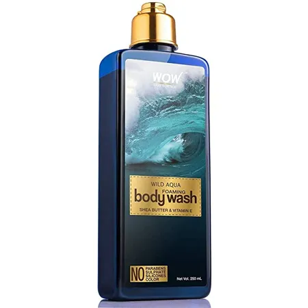 WOW Skin Science Wild Aqua Foaming Body Wash No Parabens Sulphate Silicones Color 250 ml