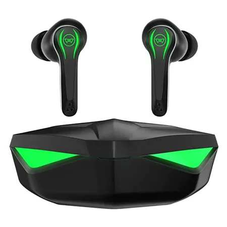 Wings Phantom Truly Wireless Gaming in Ear Earbuds with 50ms Low Latency 40Hrs Playtime MEMS with Mic Bluetooth 5 3 IPX5 Resistant for Best Calling and Designed for Comfort Gaming